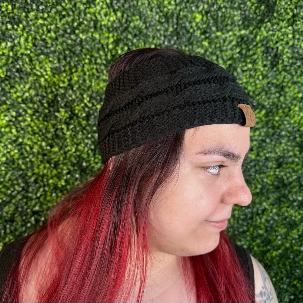 Knitted‎ C.C head wrap in black new